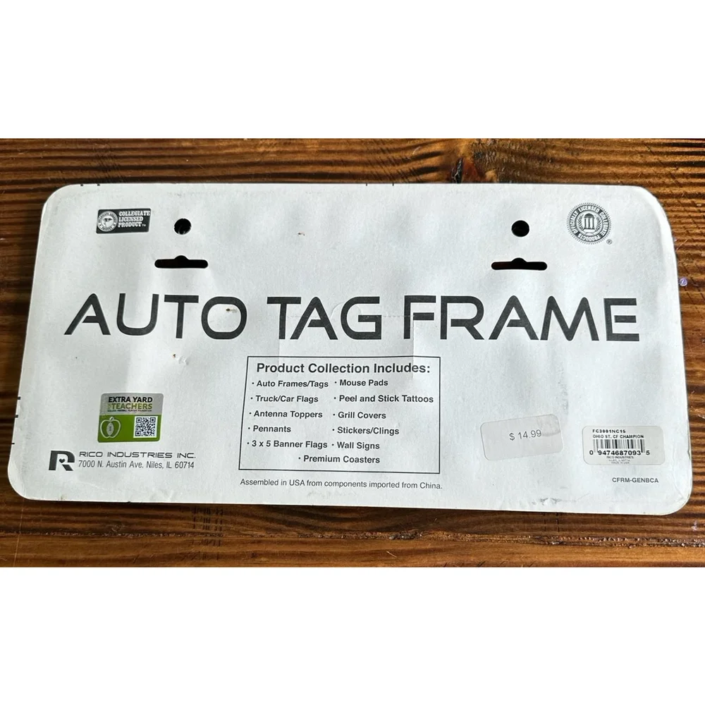 Ohio State Buckeyes 2014 National Champions NCAA License Plate Frame NOS